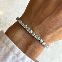Beauvince Diamond Tennis Bracelet (9.60 ct Diamonds) in White Gold