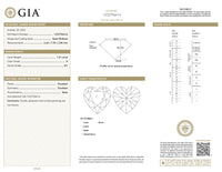 Beauvince GIA HSI1 Certified 2.02 Ct Heart Shape Diamond Studs