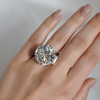 Beauvince GIA Certified 18.15 Carat Round M VVS2 3 Stone Engagement Ring