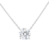 Beauvince GIA HVVS1 Certified 1.00 Ct Round Solitaire Diamond Pendant