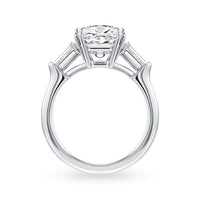 Beauvince Cushion Cut 3 Stone Engagement Ring (3.02 ct HVS1 GIA Diamond)