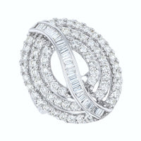 Flow Diamond Ring (1.91 ct Diamonds) in White Gold