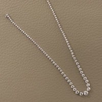 Graduated Riviera Tennis Necklace (25 ct EF VVS GIA Diamonds) in White Gold