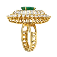Merida Emerald & Diamond Cocktail Ring (7.19 ct Gemstones) in Gold