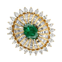 Merida Emerald & Diamond Cocktail Ring (7.19 ct Gemstones) in Gold