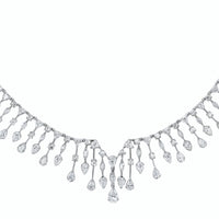 Frills Diamond Necklace (16.11 ct Diamonds) in White Gold