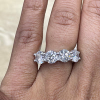 4 Stone Diamond Ring (4.01 ct H VVS Diamonds GIA) in White Gold