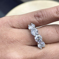 4 Stone Diamond Ring (4.01 ct H VVS Diamonds GIA) in White Gold