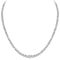 Beauvince Graduated Tennis Necklace (16.60 ct Diamonds and 1 ct HVS2 GIA Center)