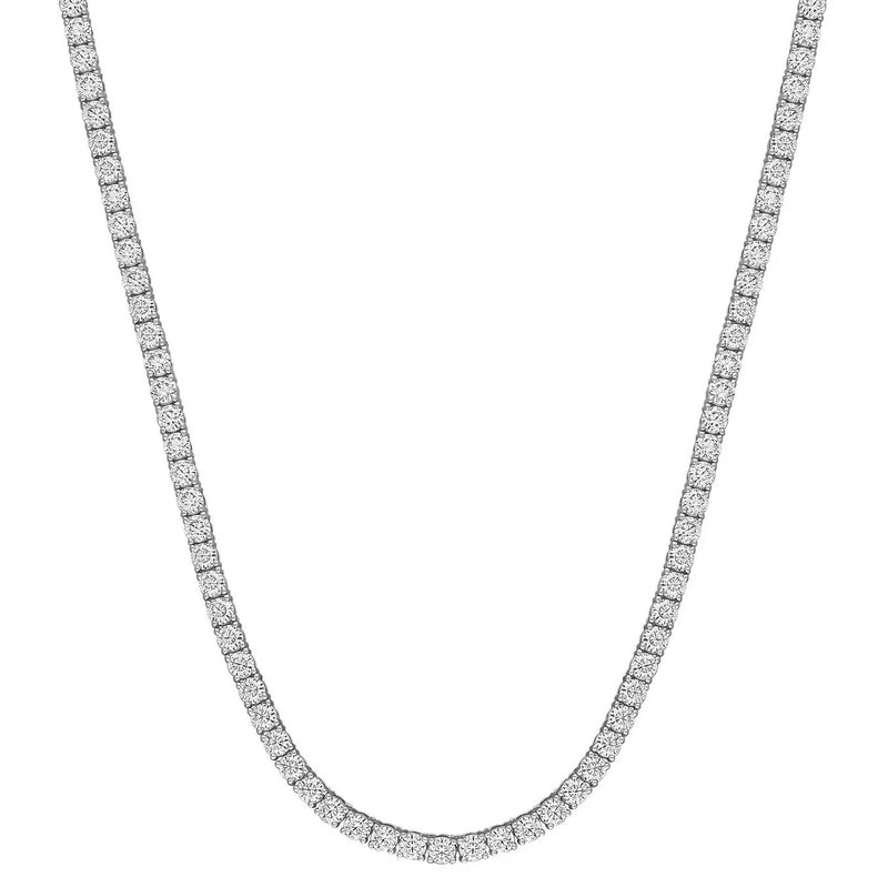 Beauvince Tennis Necklace (18.00 ct GH VS-SI Diamonds) in 18K White Gold