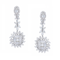 Beauvince Czarina Necklace, Earrings & Ring Suite (38.41 ct Diamonds) in 18K White Gold