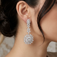Beauvince Czarina Earrings (10.66 ct Diamonds) in 18K White Gold