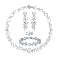Beauvince Old Diamond Garland Suite (25.83 ct Diamonds) in 18K White Gold