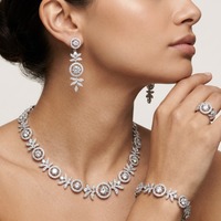 Beauvince Old Diamond Garland Suite (25.83 ct Diamonds) in 18K White Gold
