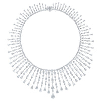 Beauvince Astria Necklace & Earrings Suite (65.13 ct Diamonds) in 18K White Gold