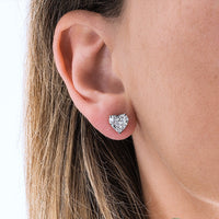 Beauvince GIA EVS Certified 3.03 Ct Heart Shape Diamond Studs