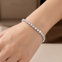 Beauvince 3 Prong Diamond Tennis Bracelet (10.47 ct Diamonds) in Platinum
