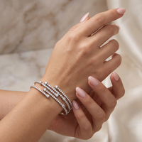 Krisha Diamond Cuff Bangle (2.45 ct Diamonds) in White Gold