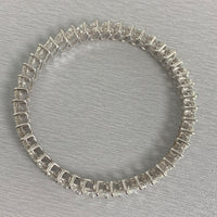 Beauvince Inaya Marquise Solitaire Diamond Bangle in White Gold