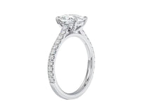 Beauvince Bianca Engagement Ring (2.01 ct Oval HVS2 GIA Diamond) in White Gold