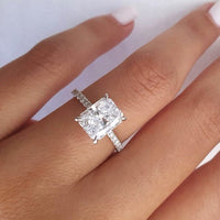 Beauvince Alana Engagement Ring (2.01 ct Radiant Cut GSI1 GIA Diamond)