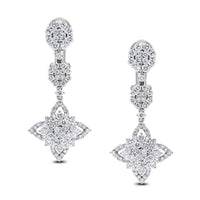 Beauvince Regina Diamond Earrings (3.48 ct Diamonds) in White Gold