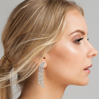 Beauvince Falls Diamond Earrings (9.79 ct Diamonds) in Platinum