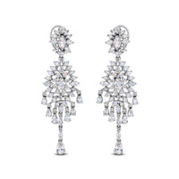 Beauvince Shanaya Diamond Earrings (11.74 ct Diamonds) in 18K White Gold