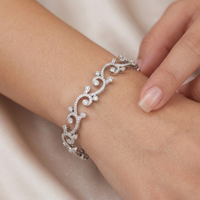Beauvince Waves & Tides Bracelet (5.99 ct Diamonds) in 18K White Gold