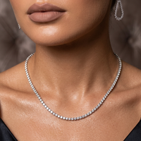 Tennis Opera Convertible Necklace (21.40 ct GH VVS-VS Diamonds) in 18K White Gold