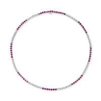Rosa Necklace (17.2 ct Ruby & Diamonds) in 18K White Gold