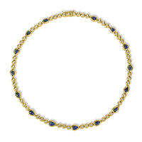 Gracie Necklace (9.35 ct Sapphires & Diamonds) in 18K Yellow Gold