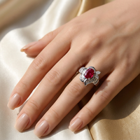 Beauvince Bailey Ring (2.48 ct Diamonds & Rubies) in 18K White Gold