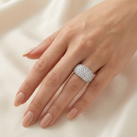 Beauvince Chunky Infinite Diamond Band (4.00 ct Diamonds) in Two Tone 18K Gold
