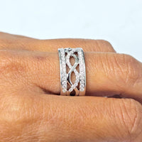 Wave Diamond Band (0.75 ct Diamonds) in White Gold