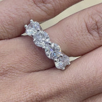 4 Stone Diamond Ring (4.01 ct H VVS Diamonds GIA) in White Gold