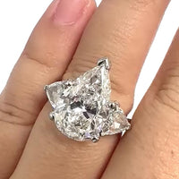 Beauvince Calista Engagement Ring (5.11 ct Pear Shape HSI1 GIA Diamond)