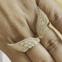 Beauvince 2 Finger Wings Diamond Ring (0.86 ct Diamonds) in Rose Gold