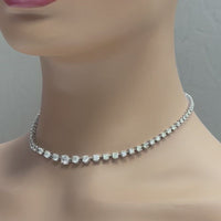 Graduated Space Riviera Tennis Necklace (11.53 ct Diamonds) in Platinum