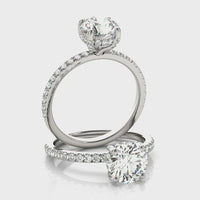Beauvince GIA Certified 1.56 Carat Round HSI1 Engagement Ring in White Gold
