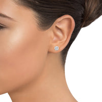 Beauvince GIA ISI1 Certified 2.01 Ct Round Diamond Studs