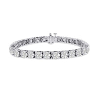 Beauvince Diamond Tennis Bracelet (14.65 ct Diamonds) in White Gold