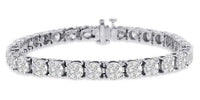 Diamond Tennis Bracelet (20.05 ct Diamonds) in White Gold