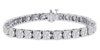 Beauvince Diamond Tennis Bracelet (26.01 ct Diamonds) in White Gold