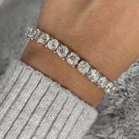 Beauvince Diamond Tennis Bracelet (26.01 ct Diamonds) in White Gold