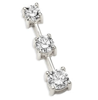 Past Present & Future Pendant (2.42 ct Diamonds) in White Gold