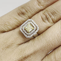 Summer Yellow & White Diamond Ring (1.15 ct Diamonds) in Gold