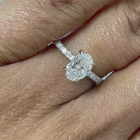 Beauvince GIA Certified 1.00 Carat Oval FSI1 Engagement Ring