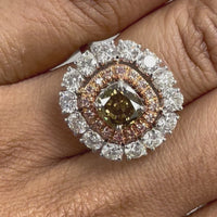 Chocolate Diamond Cocktail Ring (3.89 ct Diamonds) in Gold