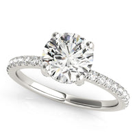 Beauvince GIA Certified 1.56 Carat Round HSI1 Engagement Ring in White Gold